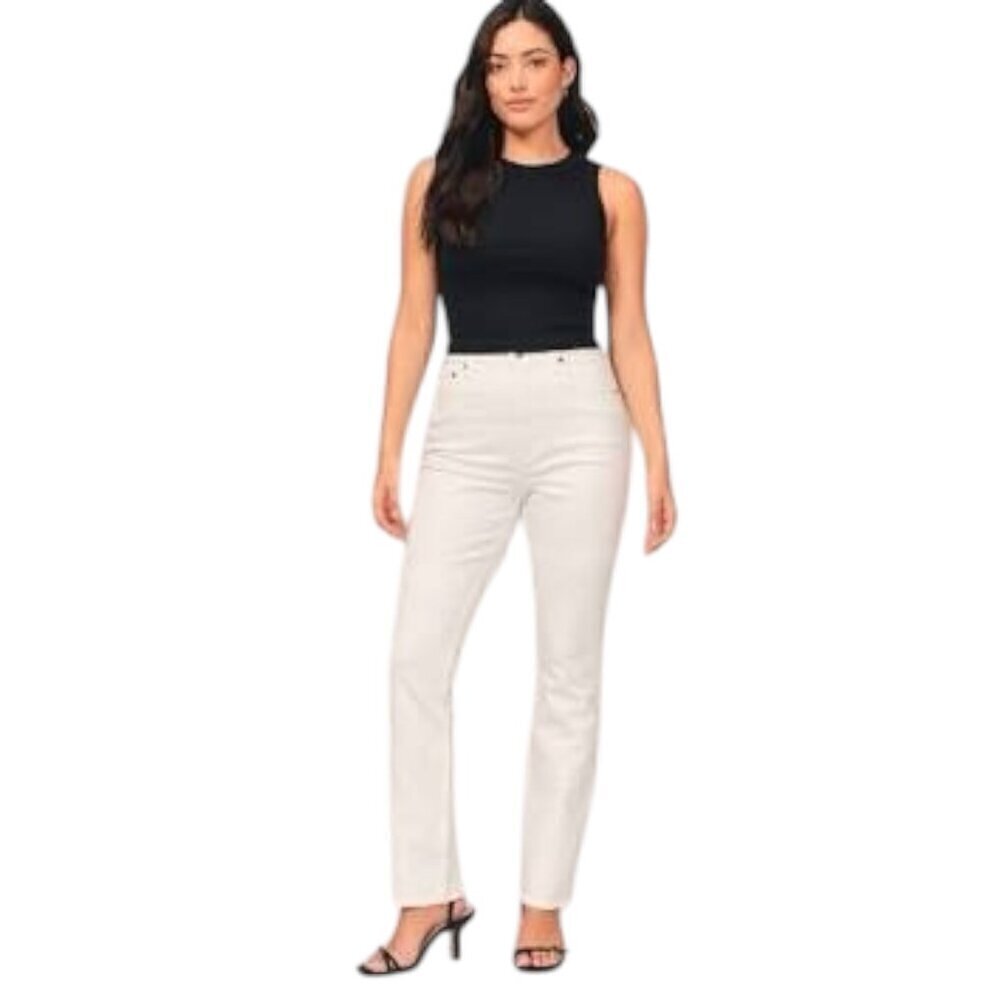 Abercrombie & Fitch The Slim Straight Ultra High Rise Jean 26